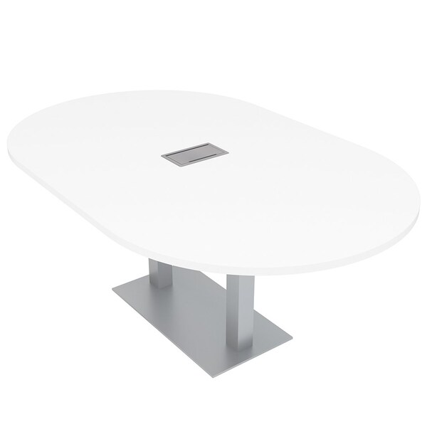 45.25 in W, 84 in L, 29 in H, Engineered Wood Top, White